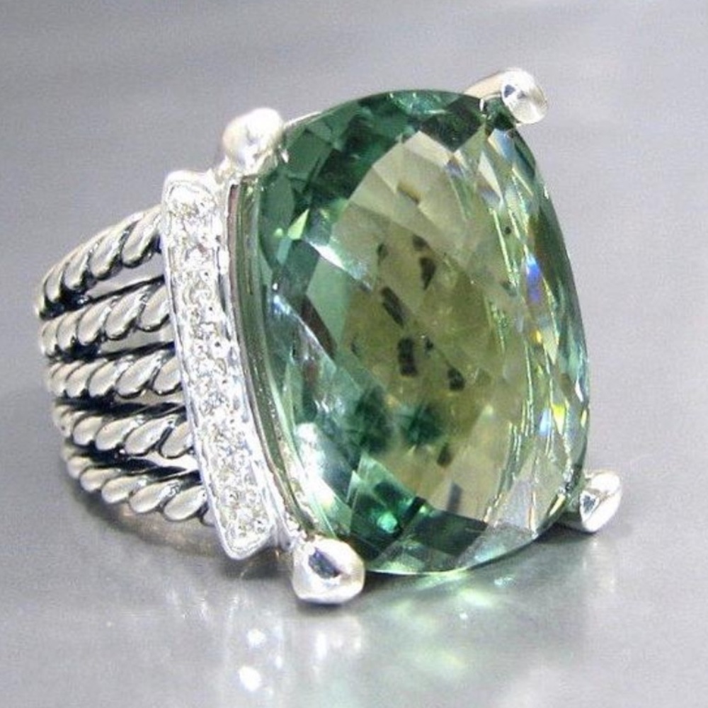 David Yurman large prasolite ring